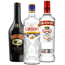 Baileys, Gordon's of Smirnoff